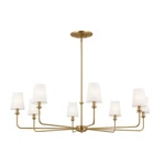 Kichler 52517 Pallas 8 Light 43"W Chandelier - Brushed Natural Brass. Fixed Price $869.99.