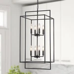 Bedoxin Black Farmhouse Chandelier, Extra Large Tiered Lantern Pendant Light .... Fixed Price $272.19.
