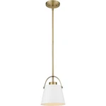 Z-lite 726MP-MW+HBR Z-studio Pendant Matte White And Heritage Brass. Fixed Price $190.00.