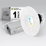 Asd Trimless Inch Led Recessed Light, 120V 3" Watt, Round Pack. Fixed Price $60.99.