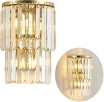 Siljoy HLW005-2G 2-LIGHTS 2-TIERS Gold Modern Crystal Wall Niob!. Fixed Price $44.99.