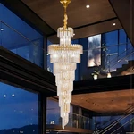 15 Lights Large Staircase Crystal Chandelier Pendant For Foyer 63"H X 20"W. Fixed Price $359.93.
