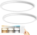 Super Slim 3200LM 12INCH Led Ceiling Lights Flush Mount, PACKS-3CCT, White. Fixed Price $37.63.
