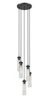 Z-lite 740P-5R Beau Light 12"W Suspension Multi Pendant Black. Fixed Price $540.00.
