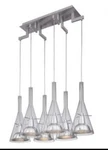 George Kovacs By Minka P8116-084 6-LIGHT Pendant Brushed Nickel Retired. Fixed Price $450.00.