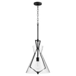 Quorum 1 Light Stone/seed Glass Pendant, Noir/stone Seeded 8426-69. Fixed Price $335.20.