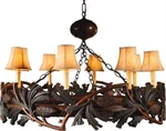 Rustic Pinecone Chandelier-handcrafted Usa Lighting. Fixed Price $3685.00.