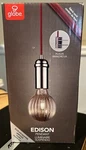 Globe Edison 65445 Pendant In Red Fabric Cord/chrome. Fixed Price $8.99.