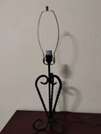 Mid 20TH Century Spanish Hand Forged Iron Table Lamp 25.75 In Height Base. Fixed Price $55.00.