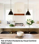 X2 Ralph Lauren Fulton Pendant Lights (pair) Visual Comfort Gunmetal / Black. Fixed Price $1499.00.
