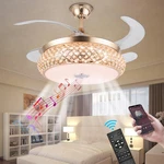 Wwahuayuan Inch Retractable Invisible Ceiling Fan With 42", Warm Gold. Fixed Price $111.77.