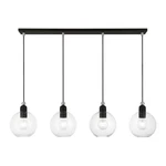 Livex Downtown Light Sphere Linear Chandelier, Black/nickel/clear 48976-04. Fixed Price $499.96.