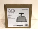Home Decorators Charleston Park 13 In. 3-LIGHT Brushed Gold Semi-flush Mount. Fixed Price $69.29.