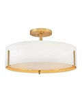 Hinkley Lighting 47573 Halle 20"W Semi-flush Drum Ceiling Brass. Fixed Price $389.00.