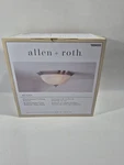 Allen + Roth Flush Mount Ceiling Fixture 13 Inch Rynna Brushed Nickel Alabaster. Fixed Price $39.65.