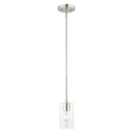 Livex Zurich Light Pendant, Brushed Nickel/clear Glass 45477-91. Fixed Price $111.96.