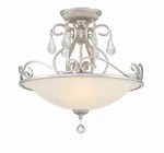 Olde Silver Three Light Semi Flush Mount From The Ashton Collection. Fixed Price $654.00.