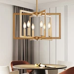 22" 6 Lights Gold Pendant Geometric Modern Chandelier Led Hanging Fixtures. Fixed Price $79.99.