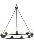 Debut Collection 36 In. 9-LIGHT Black Graphite Chandelier By Progress Lighting. Fixed Price $200.00.