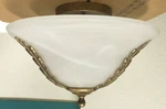 Forte Lighting 2076-03-43 Semi-flush Mount Fixture Painted Gold Finish Leaves. Fixed Price $19.99.