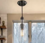 Lnc Vino Mini Pendant Dark Bronze Clear Glass 1-LIGHT A03492. Fixed Price $40.00.