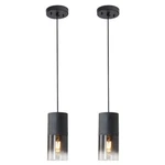 2-PACK Black Pendant Fixtures, Adjustable Modern Lights For Kit.... Fixed Price $100.15.