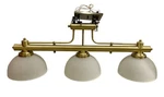 Vintage Lavery Classic Billiard Pool Table Island Brass 3-LIGHT Lamp Fixture. Fixed Price $650.00.