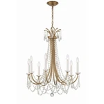 Crystorama Karrington Light Chandelier, Aged Brass KAR-90908-AG-CL-MWP. Fixed Price $798.00.