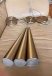 3 Antique Brushed Gold George Kovacs Lighting Mini Led Pendant Hanging Lights. Fixed Price $149.99.