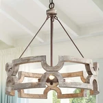 Log Barn Large Farmhouse Chandelier Handmade Wood 3 Lights Solid. Fixed Price $199.95.