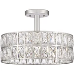 Quoizel QF4046 Coffman 3 Light 14"W Semi-flush Drum Ceiling Nickel. Fixed Price $339.99.