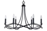 Capital Lighting 431661 Black Sonnet 6-LIGHT 30"W Taper Candle Chandelier. Fixed Price $626.00.