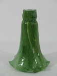 Dale Tiffany Style Green Blown Glass Tulip Lamp Shade 6 4- 1 5/8 Excellent.. Fixed Price $59.99.