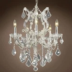 Joshua Marshal 700977-003 Maria Theresa 6 Light 20 Chrome Chandelier With. Fixed Price $1202.38.