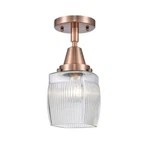 Innovations Colton Light 5.5" Flush, Ac/clear,ribbed 447-1C-AC-G302. Fixed Price $121.44.