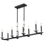 Z-lite 3045-8L-MB Kaden Linear Chandelier Ceiling Light Matte Black. Fixed Price $926.00.