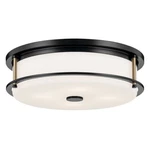 Kichler Brit 18" 4 Light Flush, Black/bronze/etched Cased Opal - 52597BKCPZ. Fixed Price $374.99.