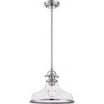 Quoizel Grant One Light Pendant In Brushed Nickel - GRTS2814BN. Fixed Price $231.99.
