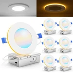 Sunco 6 Pack 4 Inch Led Recessed Lights With Night Light, Slim Ceiling Lighti.... Fixed Price $81.15.