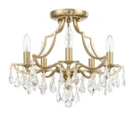 Crystorama Cedar Light Semi Flush Mount, Vibrant Gold 5930-VG-CL-MWP. Fixed Price $498.00.