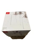 New Globe Electric Semi-flush Mount Lighting 3-LIGHT Silver Metal W/clear Glassj. Fixed Price $59.99.