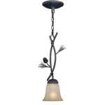 Vaxcel Sierra 1-LIGHT Mini Pendant Rustic And Bell Style 19.75 Inches Tall. Fixed Price $135.99.