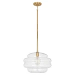 Robert Abbey Horizon 1 Light Pendant, Modern Brass/clear Glass - CL65. Fixed Price $586.40.