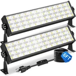 100W Pack Led Shop For Garage, 12000LM 5000K Daylight Plug In Work Li.... Fixed Price $48.55.