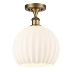 Innovations Lighting 516-1C-13-10 White Venetian Semi-flush Brass. Fixed Price $259.60.