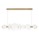 Eurofase Atomo 1 Light Chandelier, Gold/clear Glass Globe Shade 46772-036. Fixed Price $2520.00.