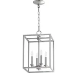 Quorum 6731-4-65 Foyer 11" 4-LIGHT Entry Chandelier Satin Nickel. Fixed Price $292.00.