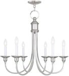 Livex Lighting Cranford Chandelier Polished Nickel 5146-35. Fixed Price $140.00.