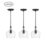Hukoro 3-PACK Kitchen Island Dark Bronze Teardrop Clear Glass Pendant Light. Fixed Price $39.49.