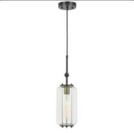 Cal Lighting 60W Natchez Metal Two Tone Glass Mini Pendant.. Fixed Price $100.00.